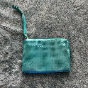 Sequin Wristlet Clutch‎ in Teal